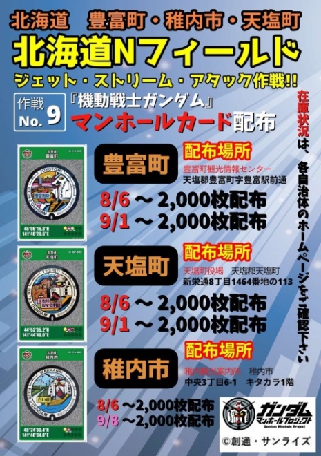 【作戦No.9】 『機動戦士ガンダム』マンホールカード配布